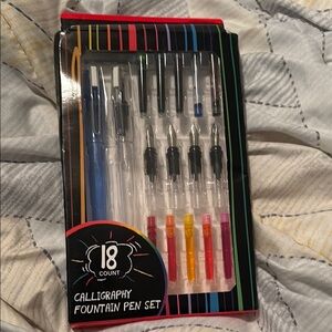 Calligraphy Fountain Pen Set - 18 Count - Multicolor